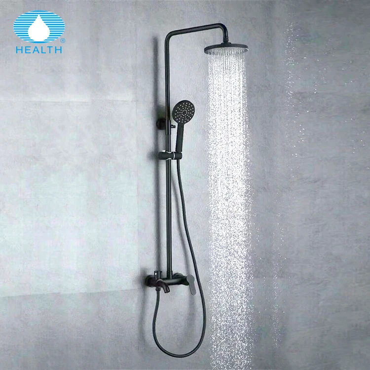 Black bathroom shower mixer tap faucet set prices