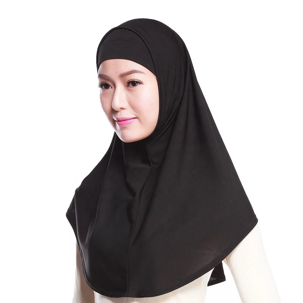 
wholesale high quality bonnet hijabs classical Muslim two-pieces covering headscarf hijab 