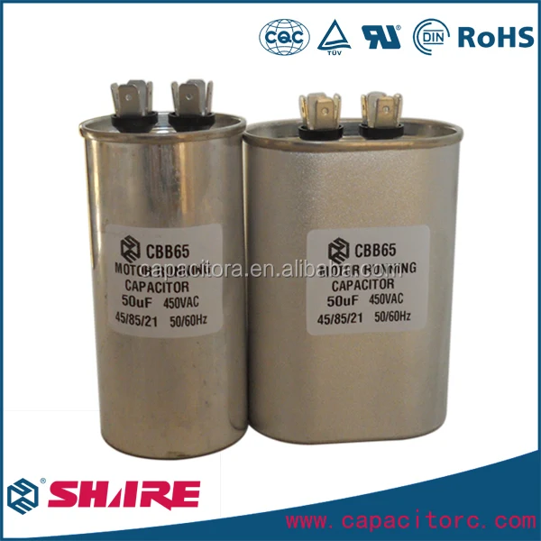 60 мкФ AC двойной конденсатор для вентилятора двигателя CBB65 конденсатор