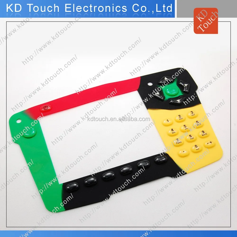 Silicone rubber with different color push buttons