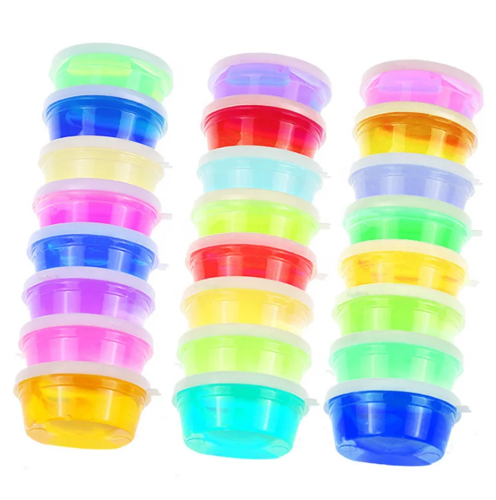 Translucent crystal magic bubble modeling clay mud soil for kids DIY slime