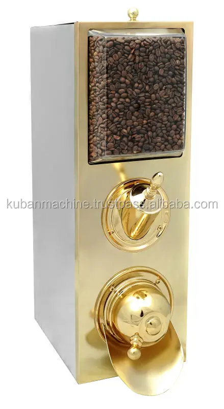 Coffee Bean Dispenser/Coffee Bean Silo/ High Qualified Brass Plated Coffee Silo With Scoop KBN80
