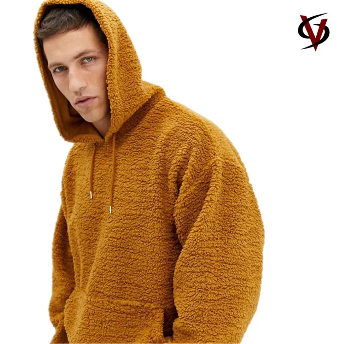 
Wholesale Bulk Plain OEM Apparel High Quality Plain Sherpa Berber Fleece Hoodies 