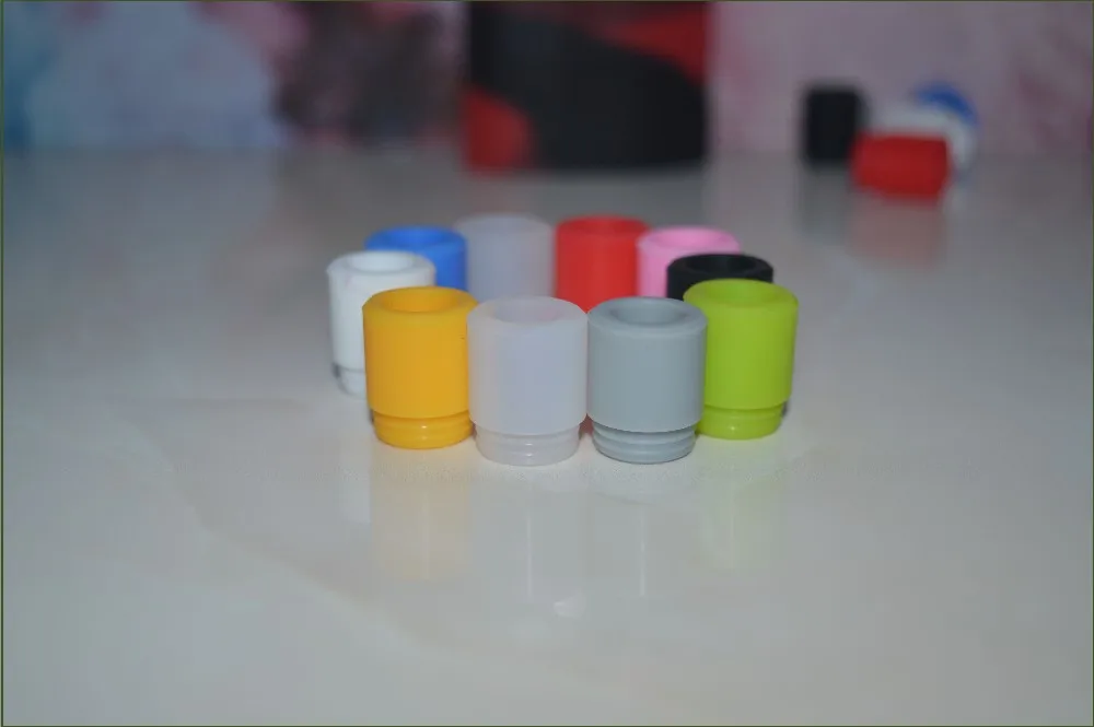 Silicon Drip Tips For TFV8 Tank Vaporizer test Mouthpieces For E Cigarettes Fit 510 Atomizers more Colors With Individual bag