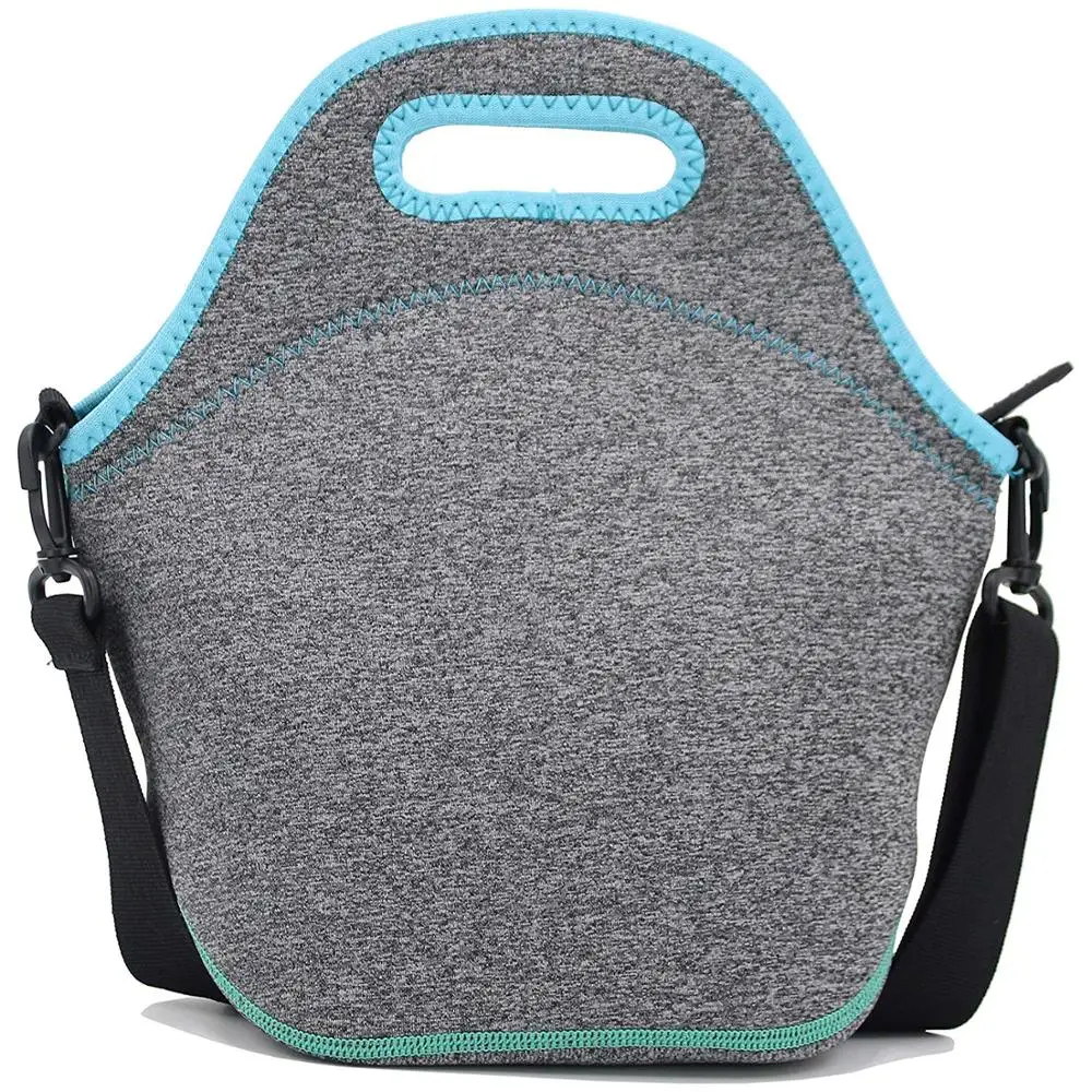 
New Model Neoprene Lunch Bag Customized Insulated Lunch Cooler Bag with Front Pocket 
