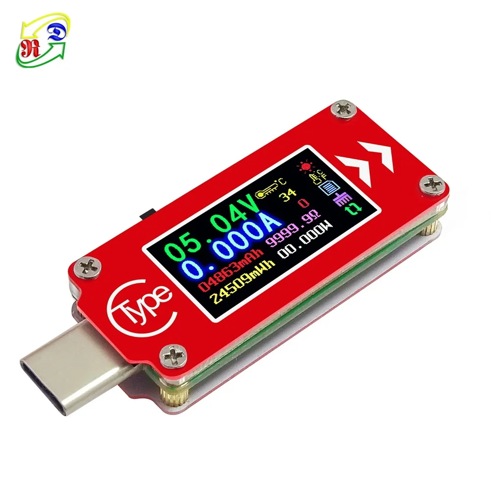 RD Type-C TC64  DC USB voltage current tester voltmeter ammeter PD charger  Color LCD Display power bank USB Meter
