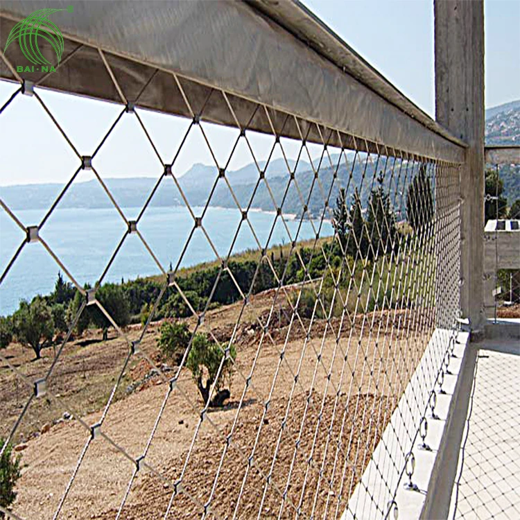 
Durable Architectural 304 316 Stainless Steel Wire Rope Cable Mesh Netting 