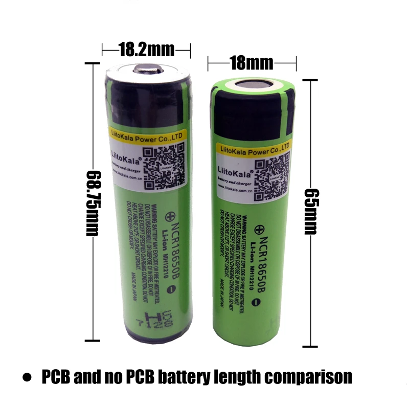 2019 new LiitoKala NCR18650B 18650 battery 3400 mAh 3.7V rechargeable Li-Ion battery protected PCB