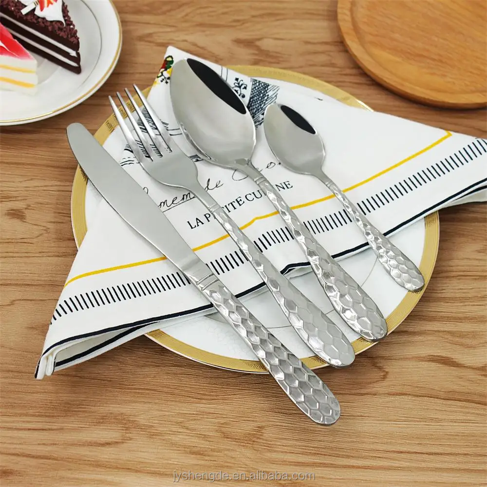 Mirror polish  silver stainless steel cutlery set,wedding / restaurant flatware/silverware ,spoon and fork set