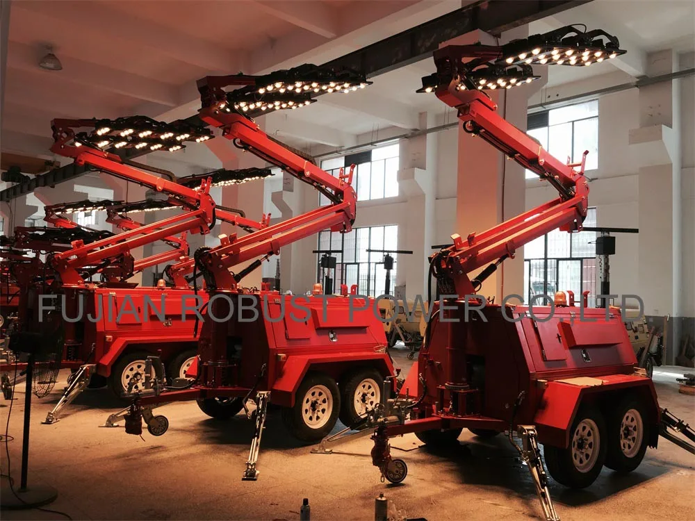 Australia Mining 10M Dual Axles Portable LED Mobile Lighting Tower for Outdoor