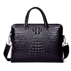 New arrival fashion wholesale crocodile texture leather handbag  best price genuine leather bag men  cross bag for men leather