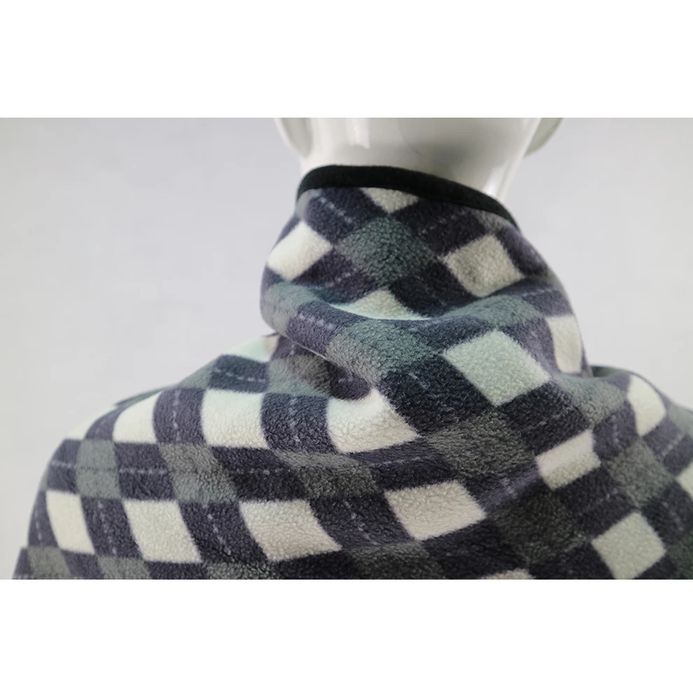 Luxury plaid printed manta wool blanket