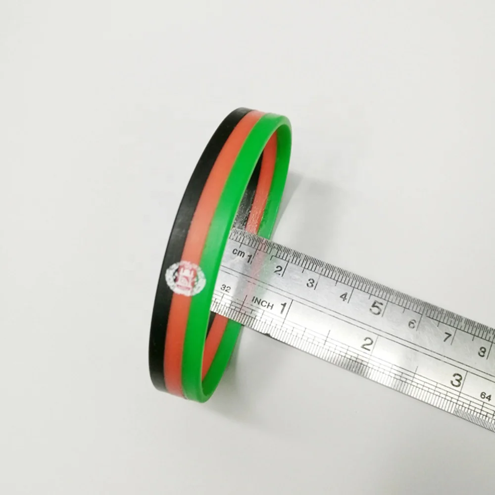 Customized Flag Layer Tricolors Strips Bassar Asad Syria Silicone Bracelet Wristband