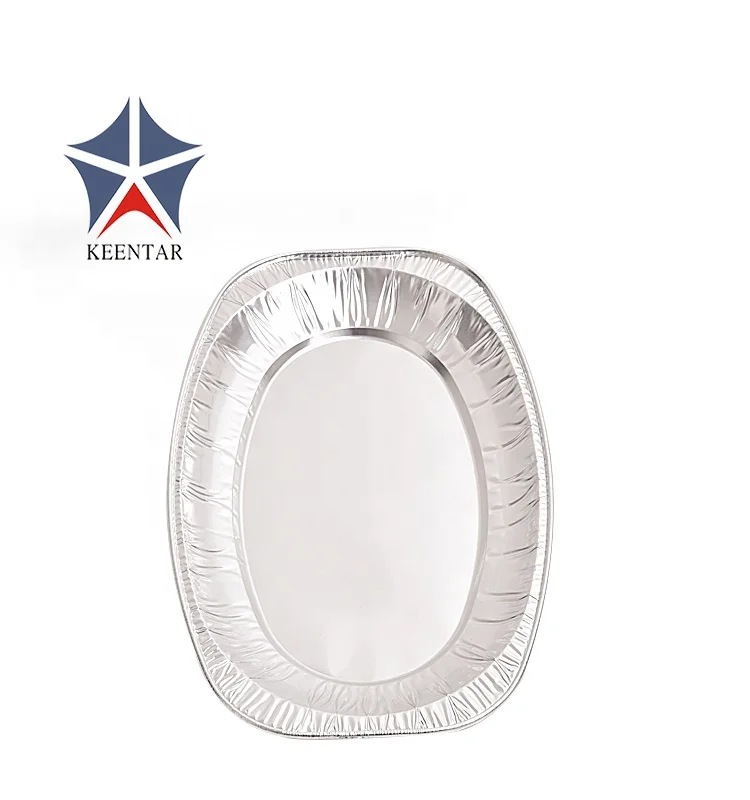 
Shallow Disposable Oval Aluminum Foil Pan For Food Packaging 