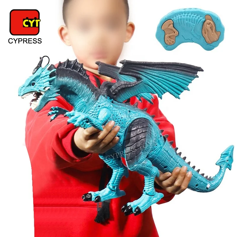 Оптовая продажа, пластиковый Электрический реалистичный динозавр, игрушка, Радиоуправляемый динозавр с распылителем