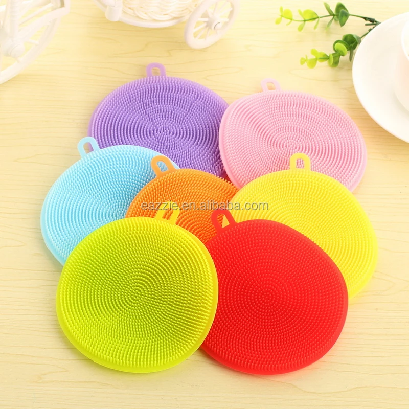 Flexible Reusable Durable Silicone Dish Washing Sponge Scrubber