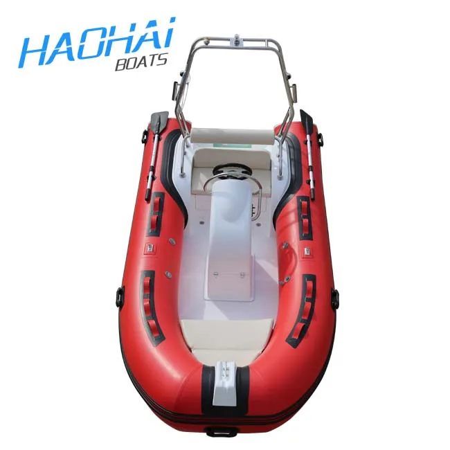 12.8ft Luxury PVC Inflatable Speed Boat/RIB Boat High Quality Outboard Engine Fiberglass Hypalon Fishing Elegant Rowing Yacht