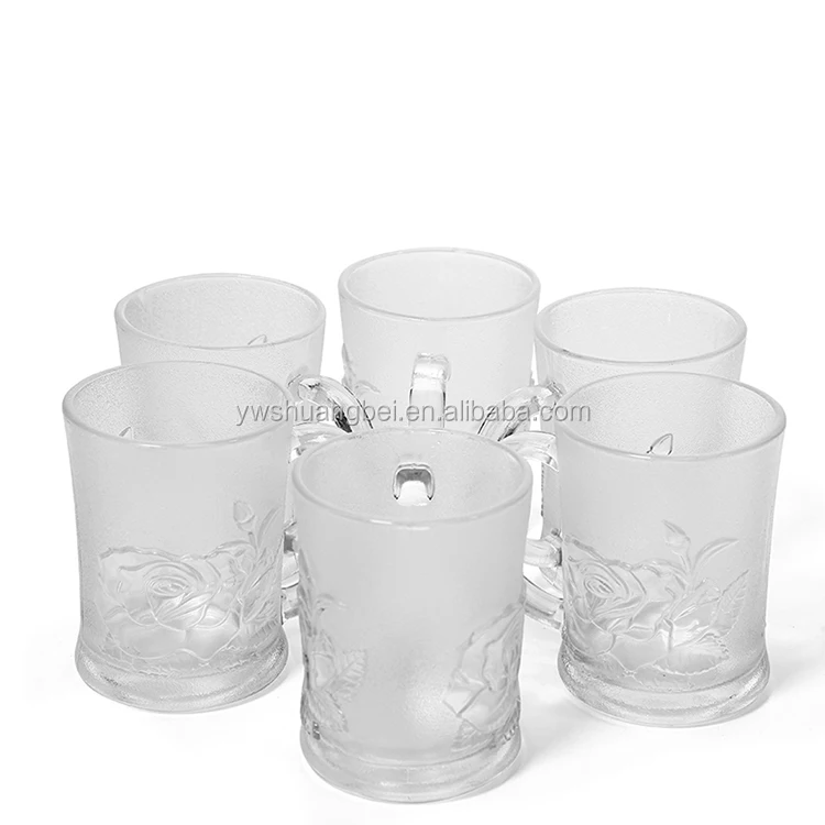 Wholesale 6pcs Glass Cup Set With Gift Box Drinking Glass Small Glass Cup