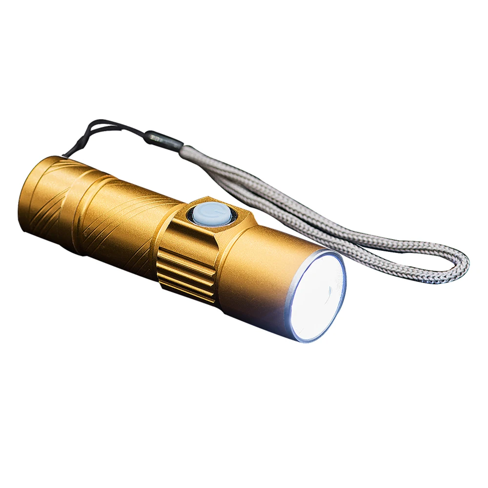 
Aluminium Alloy Zoomable Portable Tactical Waterproof MICRO USB Rechargeable Mini Torch Led Flashlight 