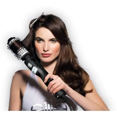 private label 2 in 1 multifunctional hair dryer brush automatic rotation hot air brush