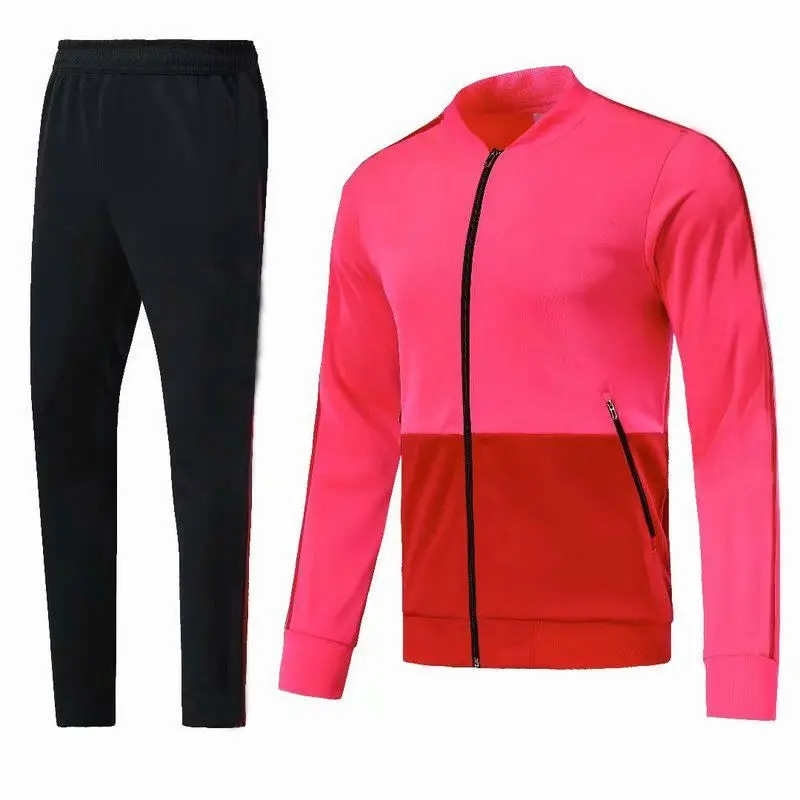 Winter long sleeved Soccer Suits Adult Sport Jacket Running Training Football Clothes Warm Sportswear Match with Zipper