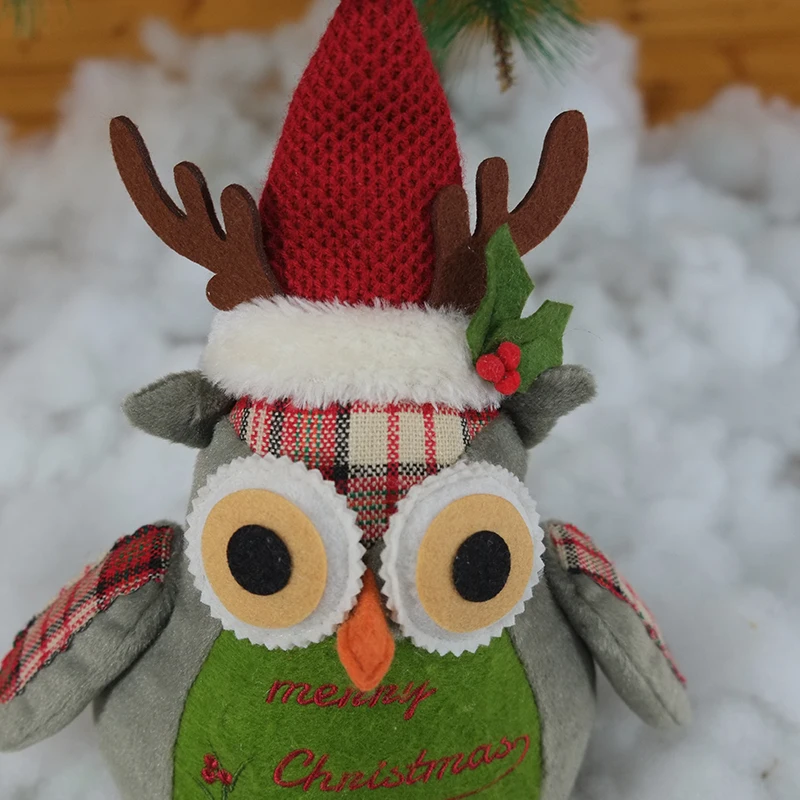 
Unique Christmas holiday decoration plush owl doll christmas decoration 