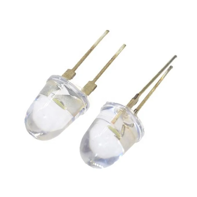 NEW LED 10mm White Transparent 150mA 0.75W Ultra Bright Round LED Light Emitting Diode Lamp Water Clear