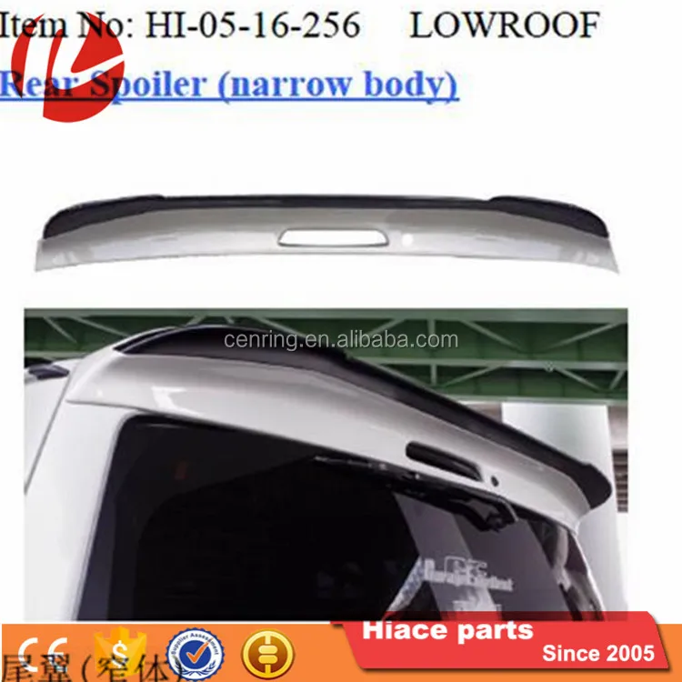 hiace body kits glass fiber rear spoiler narrow body