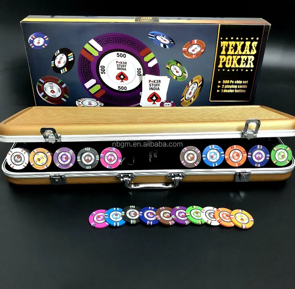 
500pcs 14g 4 colours sticker clay composite casino poker Chip set 