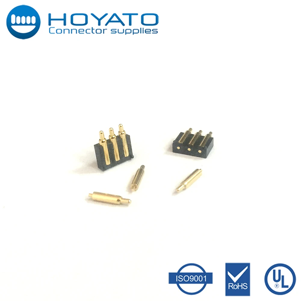 High quality SMT spring loaded 2.54mm pitch magnetic pogo pin battery connector