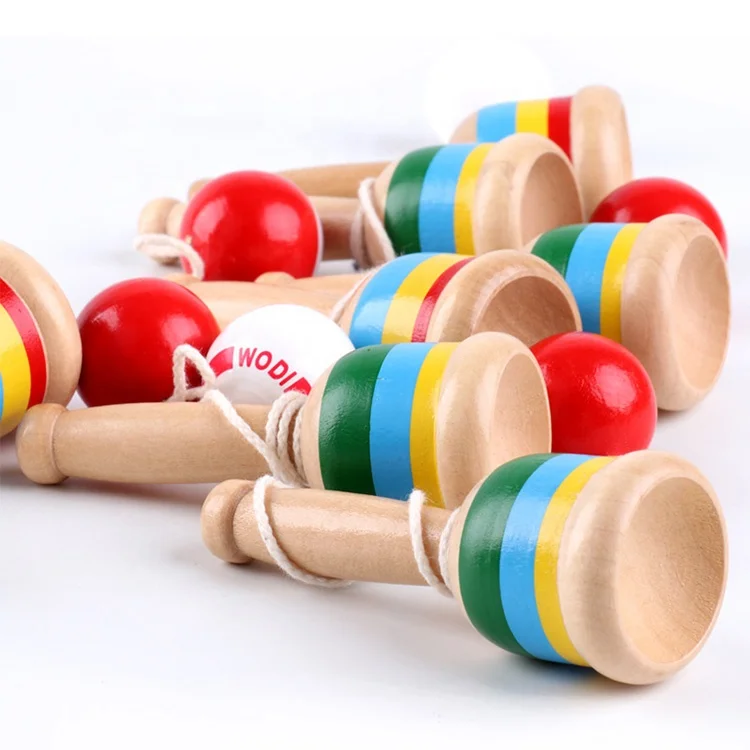 Skills Cups Sword Kendama Hand-eye Coordination Exercise Toy Kendama Wood