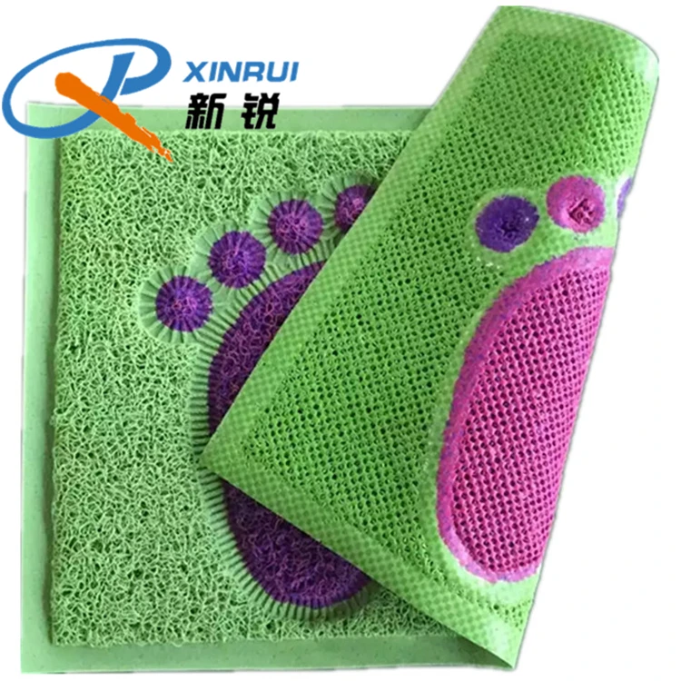 Grid hollow net backing foam back pvc coil mat making machine