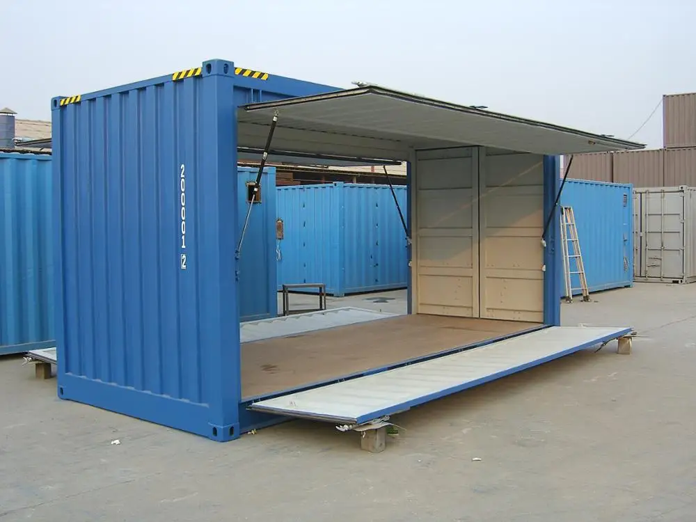 Double Swing Door Opening 20 foot High Cube Open Side Shipping Container