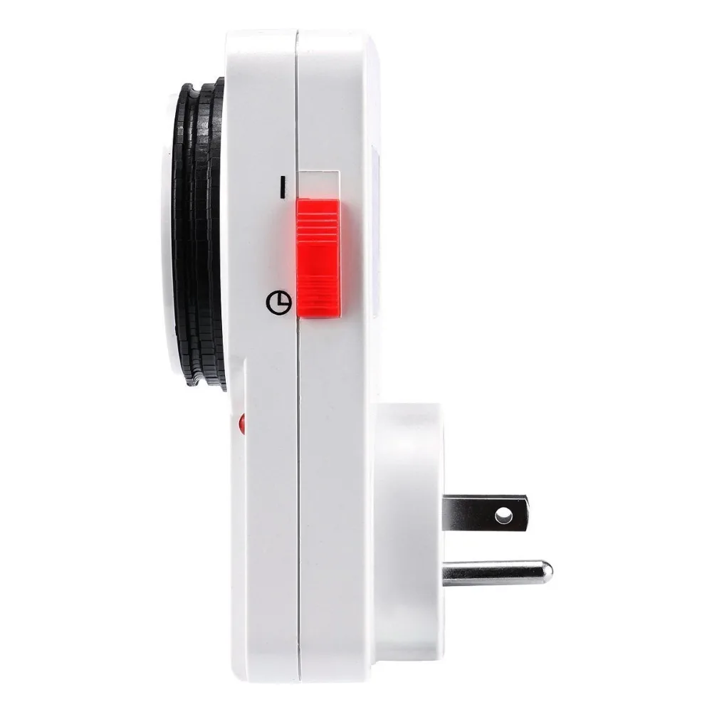 
Mechanical Timer Socket Plug 3 Prong Outlet Indoor 24 Hours Heavy Duty Appliance Timer for Household Appliances ETL Listed 