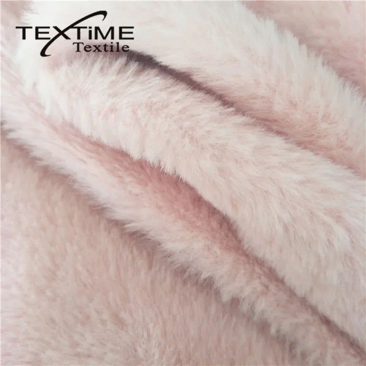 
Attractive New Design White Wave Pv Plush Fleece Faux Rabbit Fur Fabric 