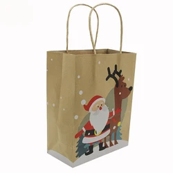 Wholesale bag gift Cheap Price Tote Bag Custom Gift Foldable Kraft Paper Christmas gift bag