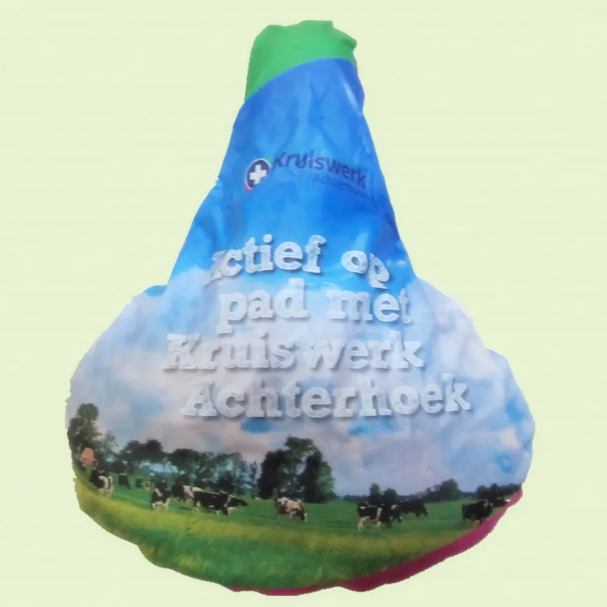 Custom print logo  waterproof pvc eva nylon bicycle saddle cover cheap bike seat cover for Promotion