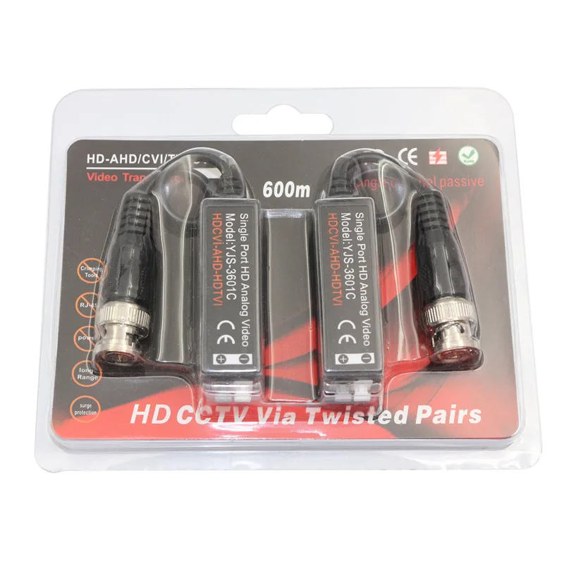 YJS-3601C Coax bnc 750 ohm to 120 ohm rj45 IP converter CCTV Active HD passive video balun cctv accessories