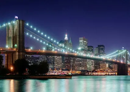 City photo beautiful led light painting canvas printing  art wall frames home decoration living room