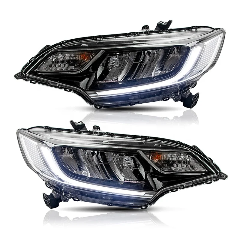 VLAND wholesales 3th jazz RS style GK5 LED Head lamp 2013-UP headlight for honda fit