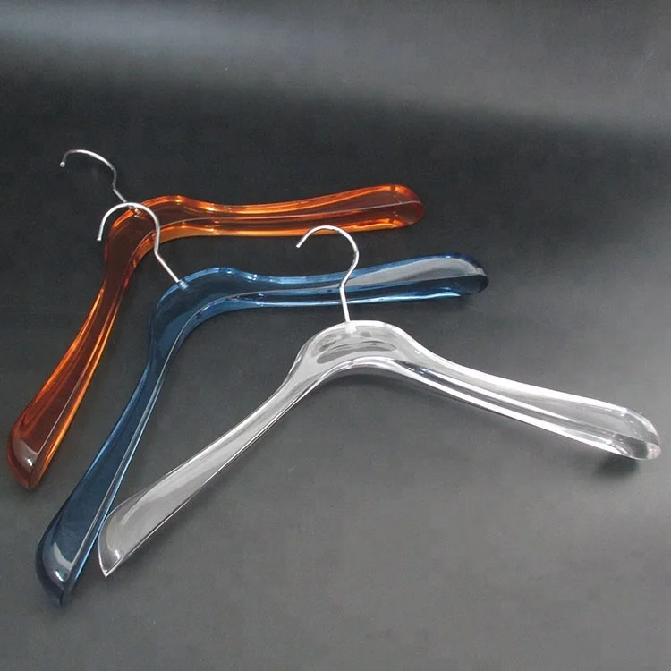 Colorfully luxury thick plastic clothes hangers with rotational metal hook