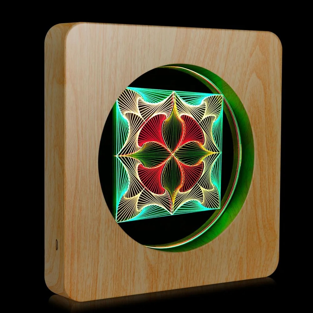 4 Colors Photo Frame 3D Illusion Night Lamp Touch Sensitive