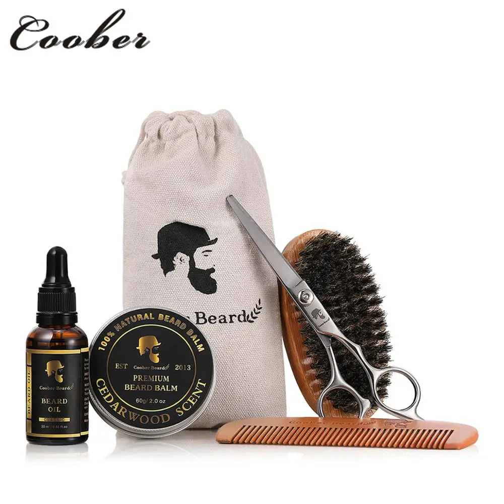 OEM serve 100% natural organic beard oil and balm beard bid  beard grooming kit