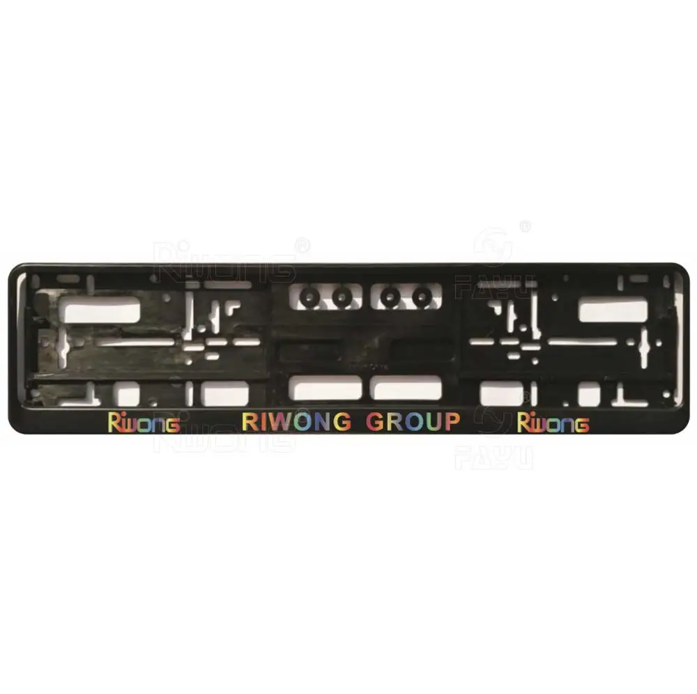 3D raised letters laser effect car number plate frame