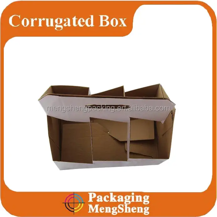Custom white cardboard 2 beer bottle carry box