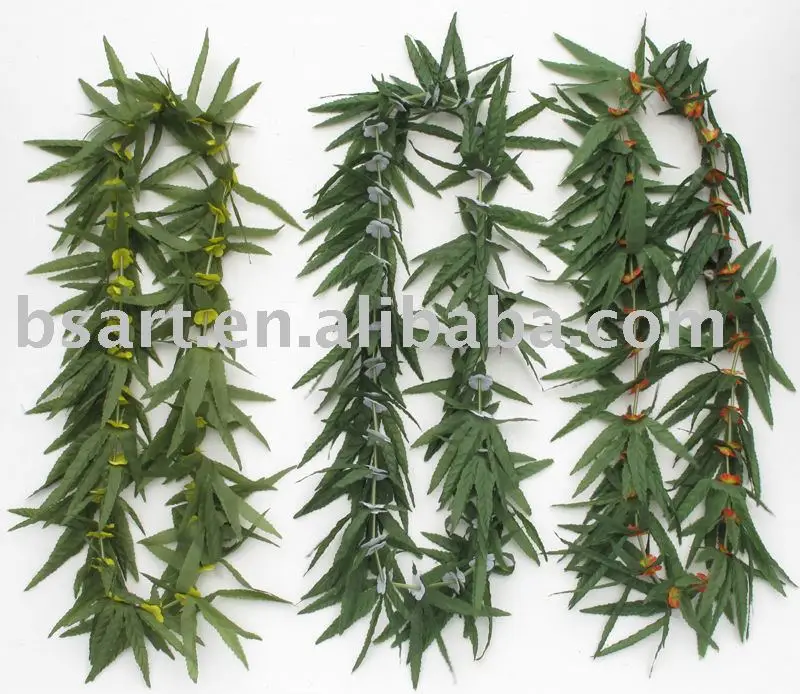 Artificial silk leaf luau lei for halloween