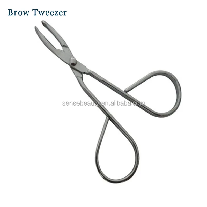 Tow-in-one Dual Purpose Stainless Steel Eyebrow Tweezers With Combing Tail