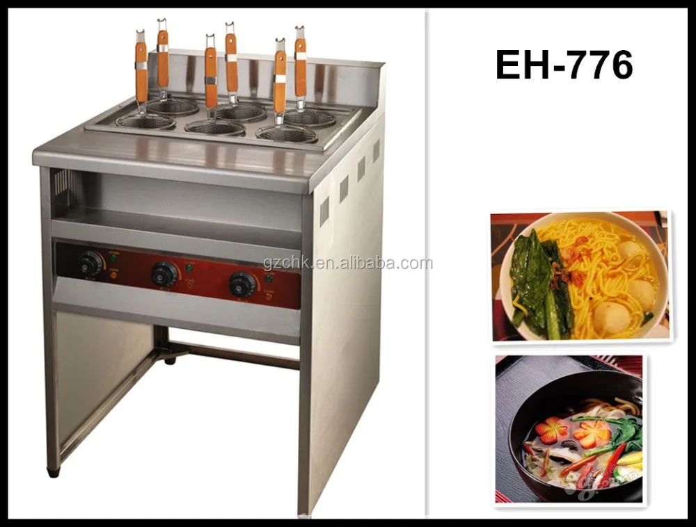 Fast food restaurant electric /gas pasta cooker/6 basket noodle cooker EH-776