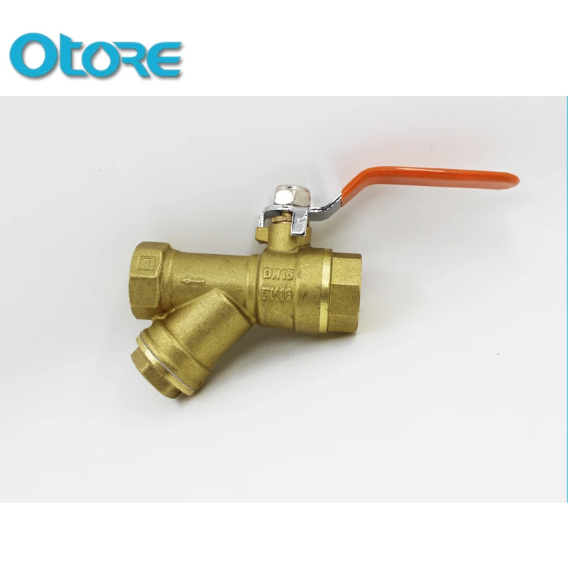 brass ball valve with filter 2 way ball valve