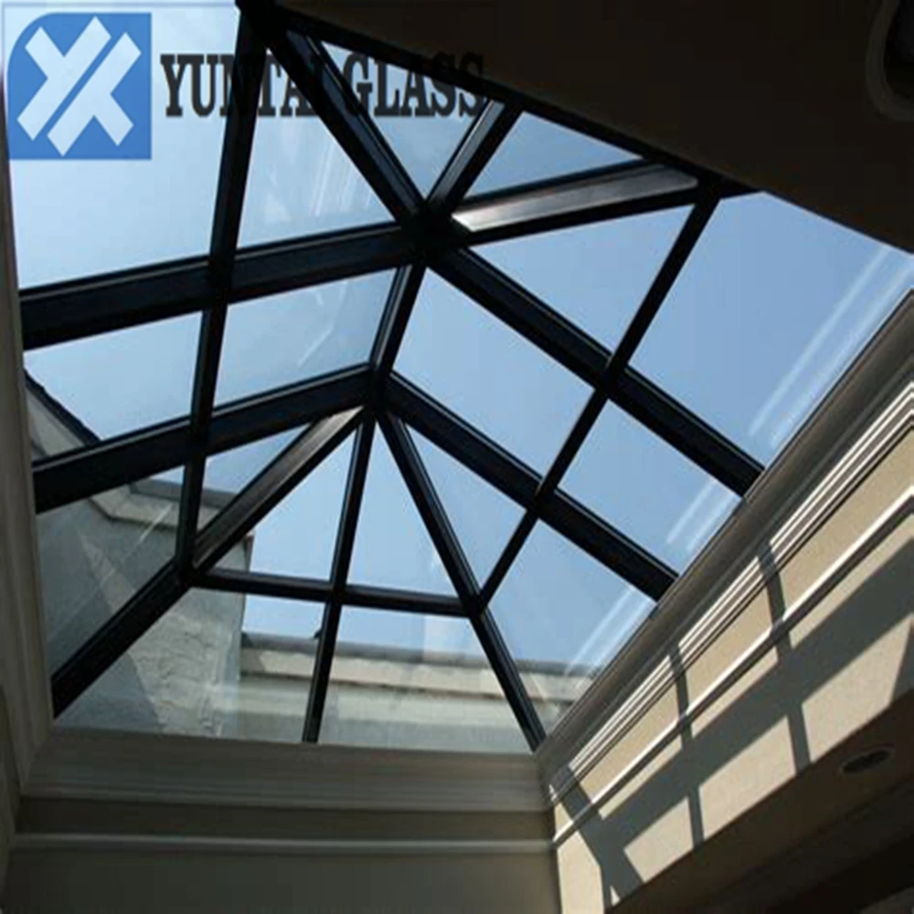 6mm 8mm 10mm 12mm flat curved safe building laminated tempered glass dome in China
